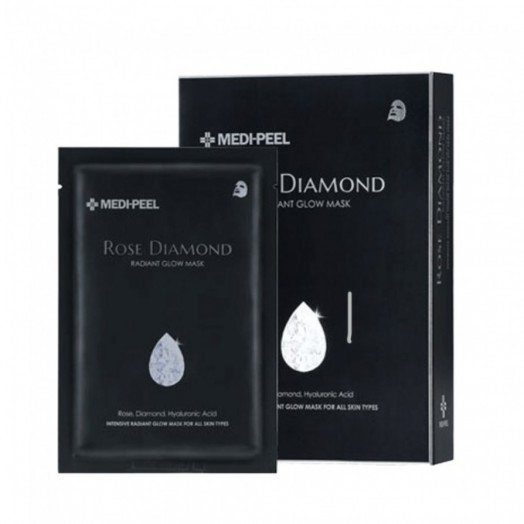 Маска тканевая с алмазной пудрой для сияния кожи Medi-Peel Rose Diamond Mask